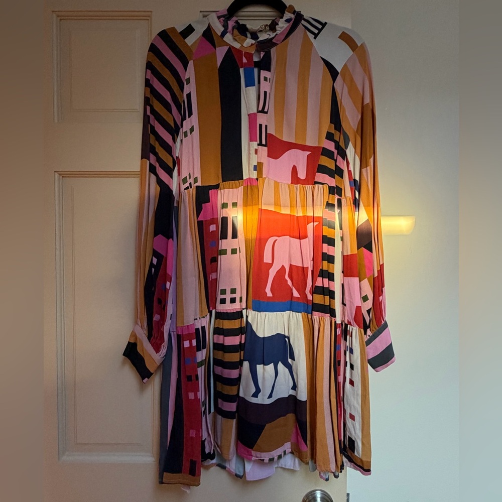 Stine Goya Colorful Geometric Patterned Dress